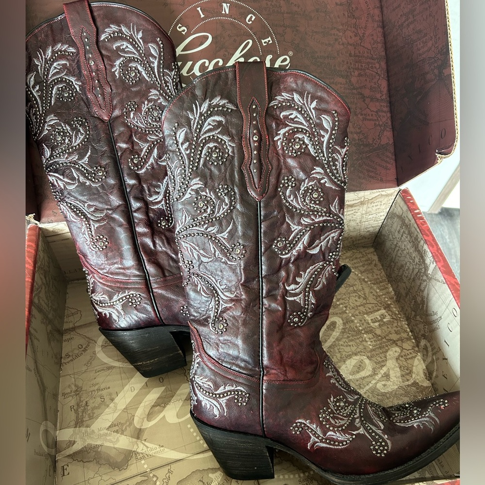 Lucchese Swarovski Studded Boots
